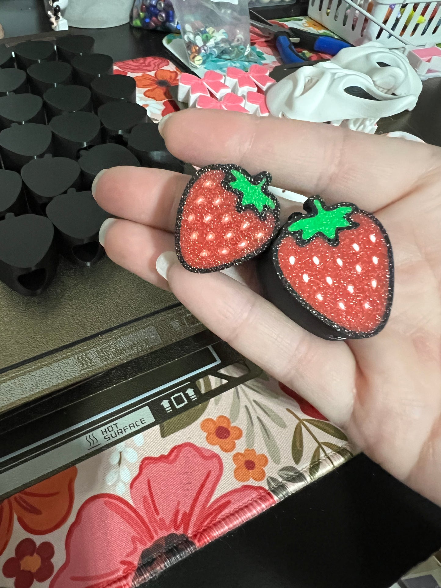 Strawberry Straw Charm