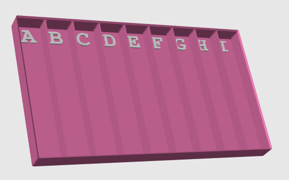 9 Slot Long Bead Tray A-I