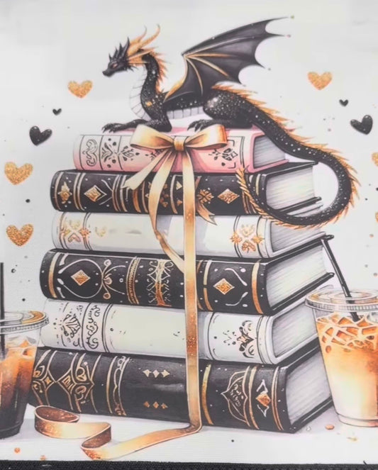 Coffee/Dragon/Book Tote