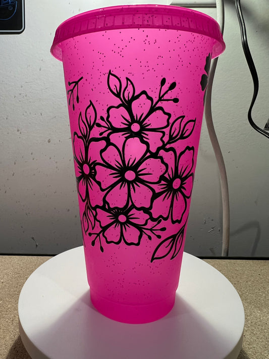 Flower Plastic Cup