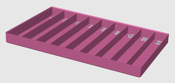 9 Slot Long Bead Tray A-I