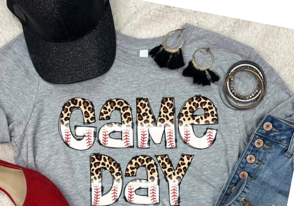 Game Day Leopard and Baseball