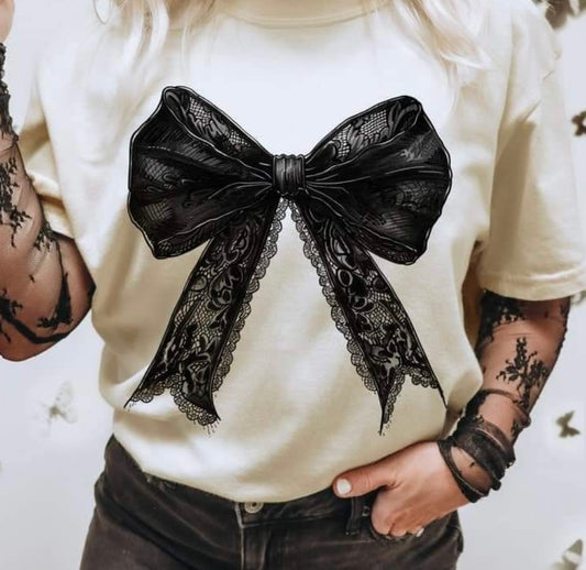 Black Lace Bow