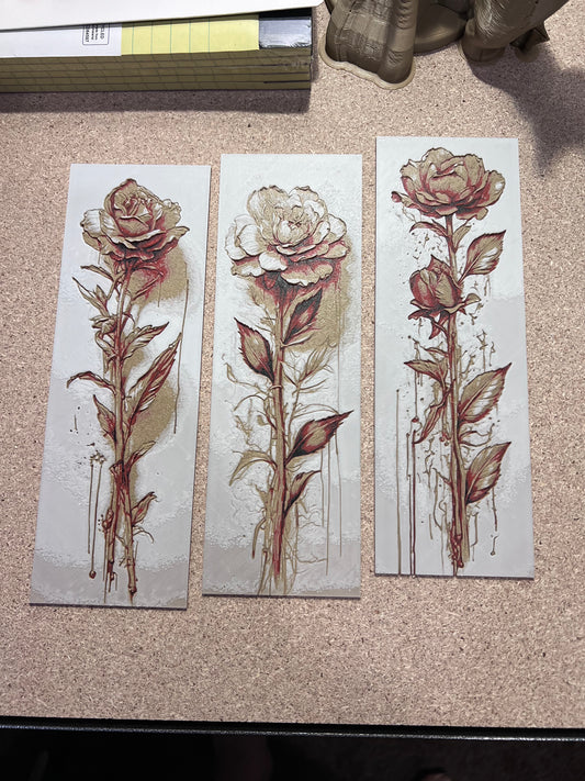 Flower Bookmarks or Picture (all 3)