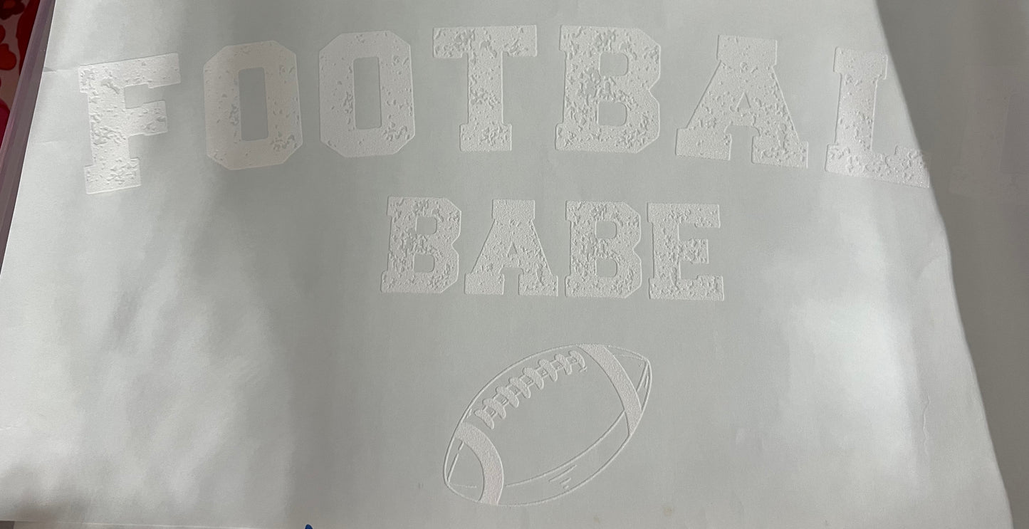 Football Babe (white ink)