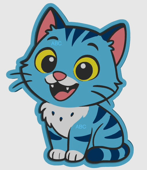 Derpy Cat K Pop Bead Tray