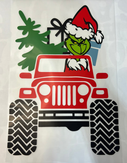 Grinch on Jeep